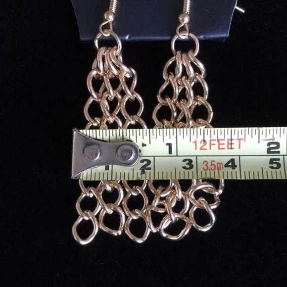 Buy 2 Get 1 Paparazzi Gold Tone Chain Link Dangle Earrings - Picture 7 of 7